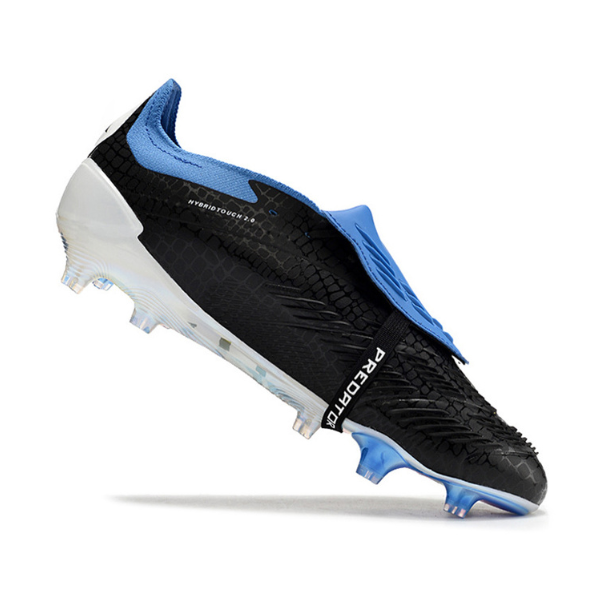 Chuteira Campo Adidas Predator 30 Elite Com Lingua FG Preta, Branca e Azul + MEIA DE BRINDE 🎁