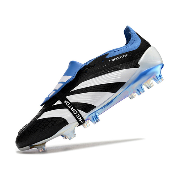 Chuteira Campo Adidas Predator 30 Elite Com Lingua FG Preta, Branca e Azul + MEIA DE BRINDE 🎁