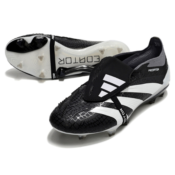 Chuteira Campo Adidas Predator 30 Elite Com Lingua FG Preta, Branca e Cinza + MEIA DE BRINDE 🎁