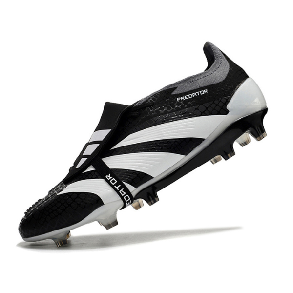 Chuteira Campo Adidas Predator 30 Elite Com Lingua FG Preta, Branca e Cinza + MEIA DE BRINDE 🎁