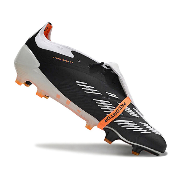 Chaussure de football Adidas Predator 30 Elite avec langue FG noir, blanc et orange + CHAUSSETTES CADEAUX 🎁