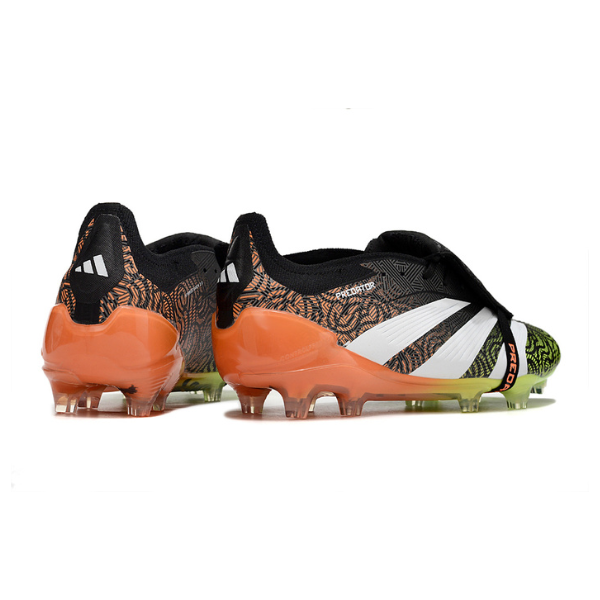 Chaussure de football Adidas Predator 30 Elite avec langue FG noir, vert et orange + CHAUSSETTES CADEAUX 🎁