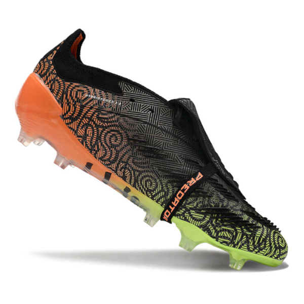 Chaussure de football Adidas Predator 30 Elite avec langue FG noir, vert et orange + CHAUSSETTES CADEAUX 🎁