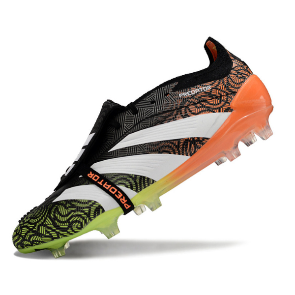 Chaussure de football Adidas Predator 30 Elite avec langue FG noir, vert et orange + CHAUSSETTES CADEAUX 🎁