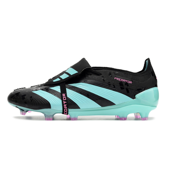 Chaussure de football Adidas Predator 30 Elite avec langue FG noir et bleu clair + CHAUSSETTES CADEAUX 🎁