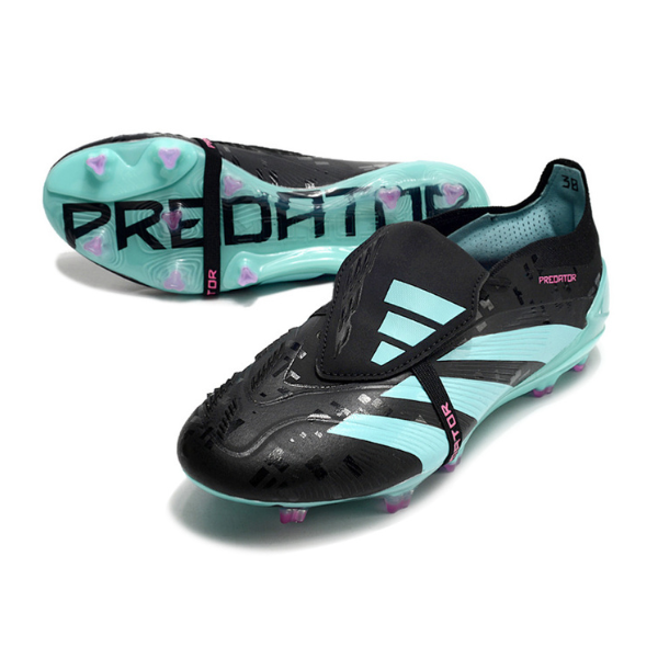 Chaussure de football Adidas Predator 30 Elite avec langue FG noir et bleu clair + CHAUSSETTES CADEAUX 🎁