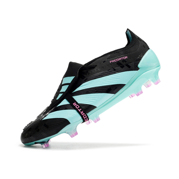 Chaussure de football Adidas Predator 30 Elite avec langue FG noir et bleu clair + CHAUSSETTES CADEAUX 🎁