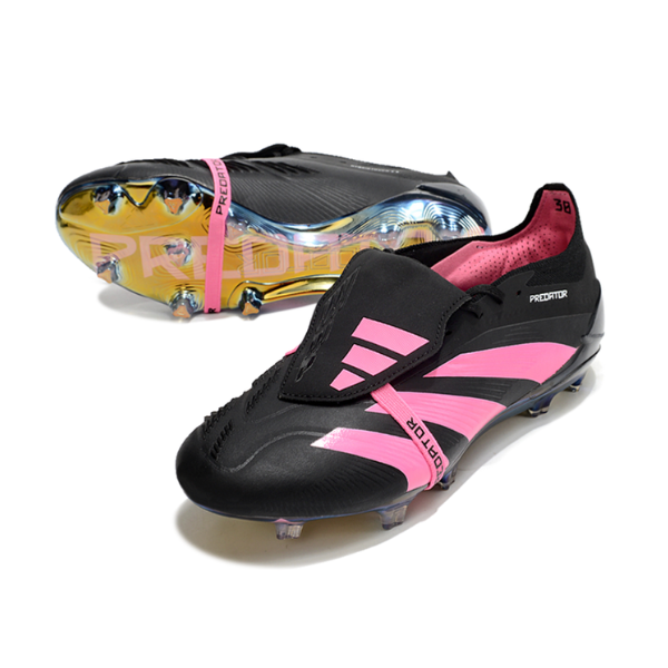 Chaussure de football Adidas Predator 30 Elite avec langue FG noir et rose + CHAUSSETTES CADEAUX 🎁