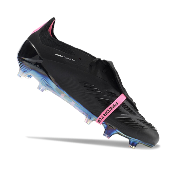 Chaussure de football Adidas Predator 30 Elite avec langue FG noir et rose + CHAUSSETTES CADEAUX 🎁