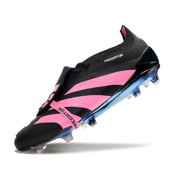 Chaussure de football Adidas Predator 30 Elite avec langue FG noir et rose + CHAUSSETTES CADEAUX 🎁