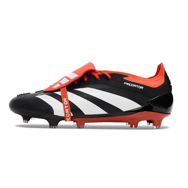 Chaussure de football Adidas Predator 30 Elite avec langue FG noir et rouge + CHAUSSETTES CADEAUX 🎁