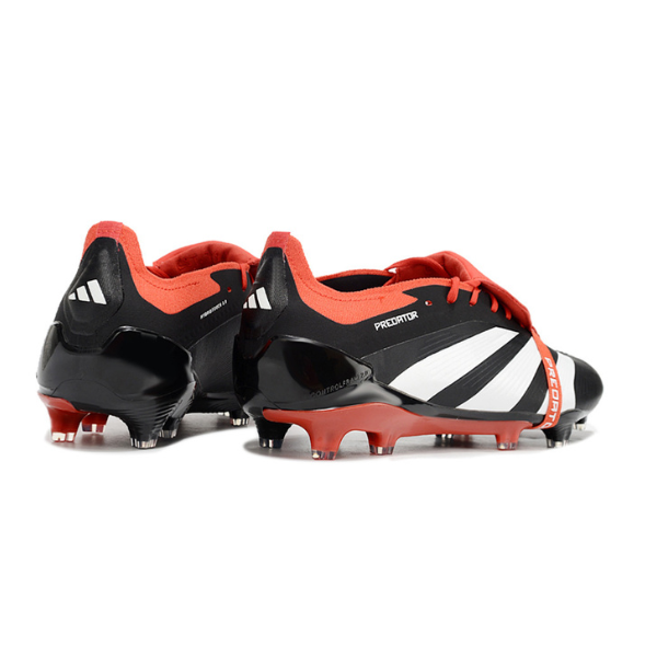 Chaussure de football Adidas Predator 30 Elite avec langue FG noir et rouge + CHAUSSETTES CADEAUX 🎁