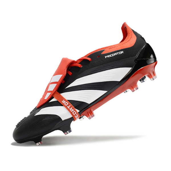 Chaussure de football Adidas Predator 30 Elite avec langue FG noir et rouge + CHAUSSETTES CADEAUX 🎁