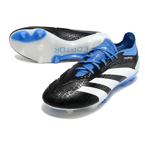 Chaussures de football Adidas Predator 30 Elite FG Noir, Blanc et Bleu + CHAUSSETTES CADEAUX 🎁