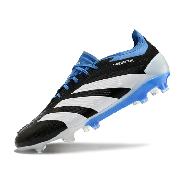 Chaussures de football Adidas Predator 30 Elite FG Noir, Blanc et Bleu + CHAUSSETTES CADEAUX 🎁