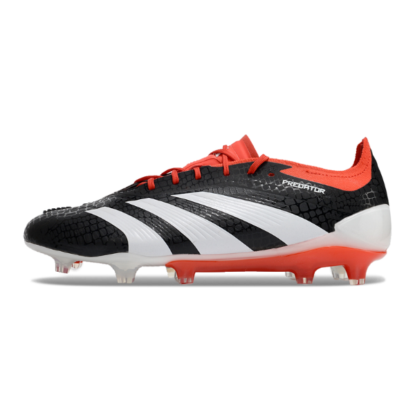 Chuteira Campo Adidas Predator 30 Elite FG Preta, Branca e Vermelha + MEIA DE BRINDE 🎁