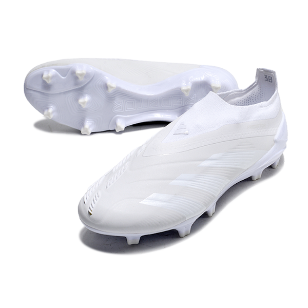 Chaussures de football Adidas Predator 30 Elite Slip-on FG Blanc Pack de base + CHAUSSETTES CADEAUX 🎁