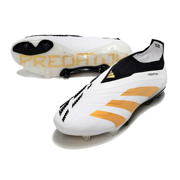 Adidas Predator 30 Elite Slip-on FG Football Boots White, Yellow and Black + GIFT SOCKS 🎁