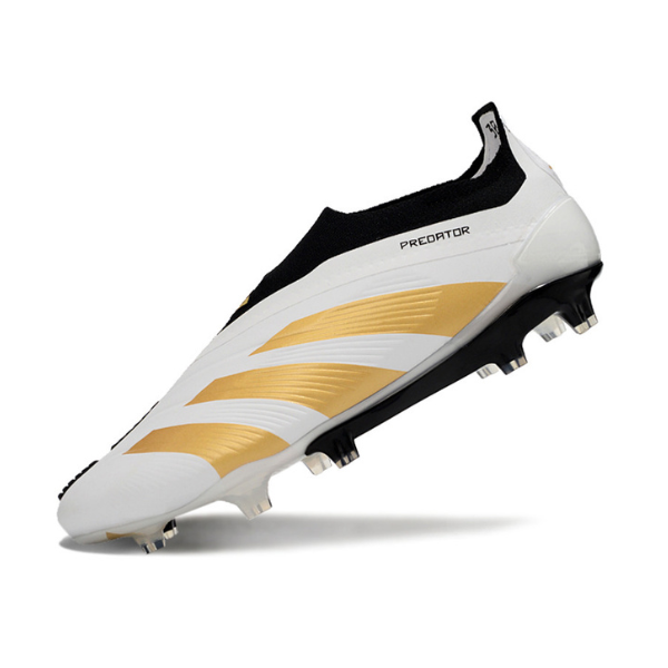 Adidas Predator 30 Elite Slip-on FG Football Boots White, Yellow and Black + GIFT SOCKS 🎁