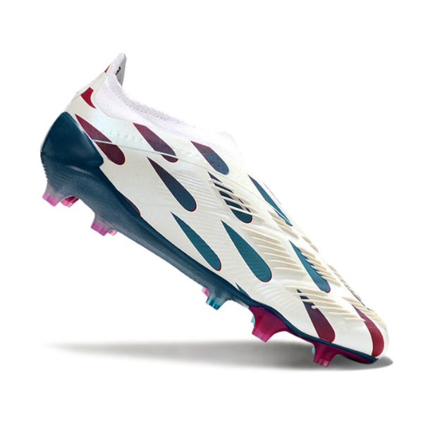 Chaussure de football Adidas Predator 30 Elite Slip-on FG Blanc, Bleu et Rose + CHAUSSETTES CADEAUX 🎁