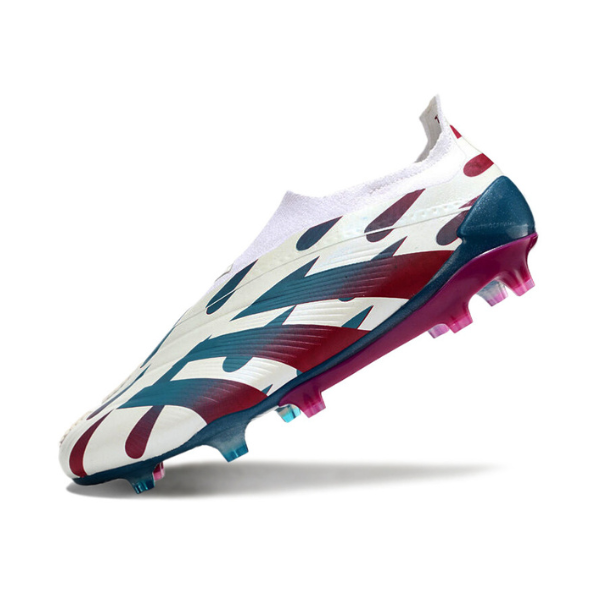 Chaussure de football Adidas Predator 30 Elite Slip-on FG Blanc, Bleu et Rose + CHAUSSETTES CADEAUX 🎁