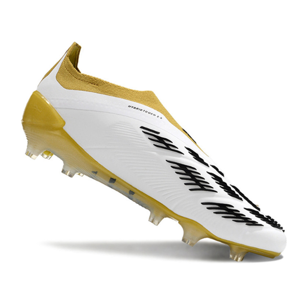 Chaussure de football Adidas Predator 30 Elite Slip-on FG Blanc et Jaune + CHAUSSETTES CADEAUX 🎁