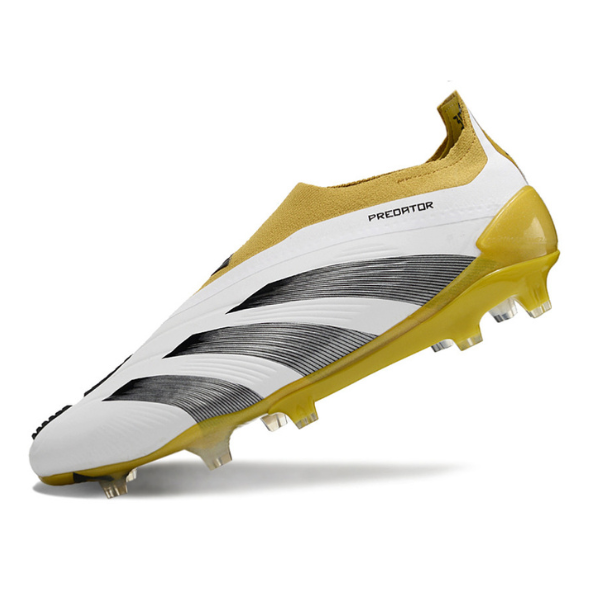 Chaussure de football Adidas Predator 30 Elite Slip-on FG Blanc et Jaune + CHAUSSETTES CADEAUX 🎁