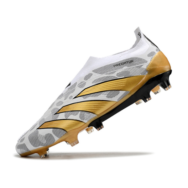 Chaussures de football Adidas Predator 30 Elite Slip-on FG Gris et Or + CHAUSSETTES CADEAUX 🎁