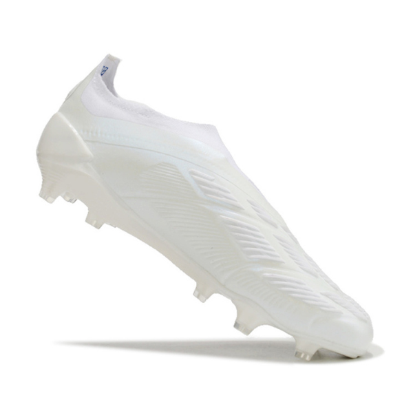 Chaussures de football Adidas Predator 30 Elite Slip-on FG Pack Kvaratskhelia blanc et bleu + CHAUSSETTES CADEAUX 🎁