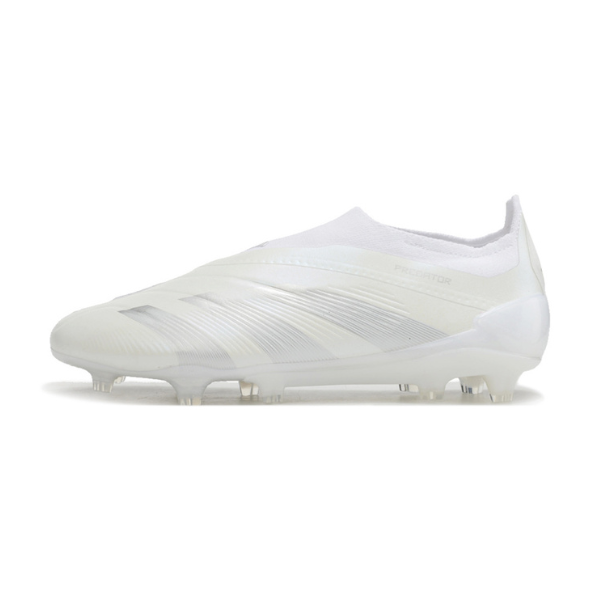 Adidas Predator 30 Elite Slip-on FG Football Boot White and Gray + GIFT SOCKS 🎁