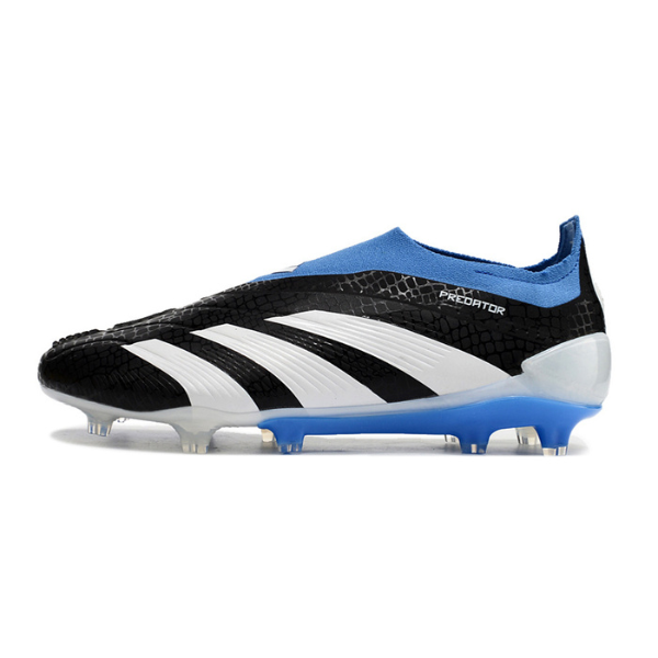 Chaussures de football Adidas Predator 30 Elite Slip-on FG Noir, Blanc et Bleu + CHAUSSETTES CADEAUX 🎁