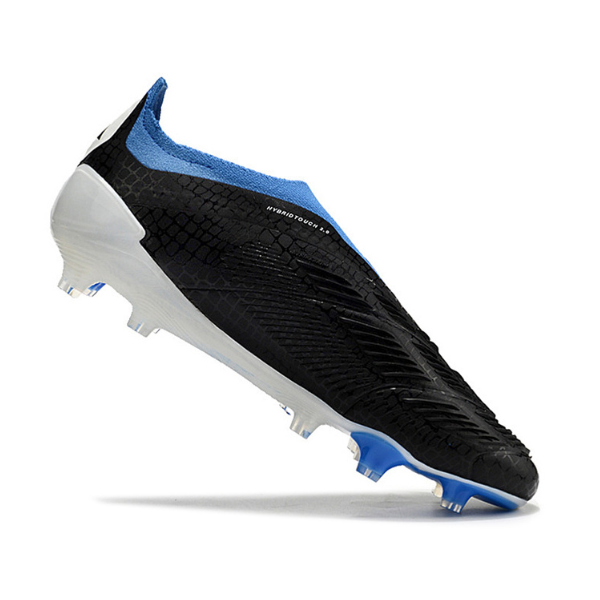 Chaussures de football Adidas Predator 30 Elite Slip-on FG Noir, Blanc et Bleu + CHAUSSETTES CADEAUX 🎁