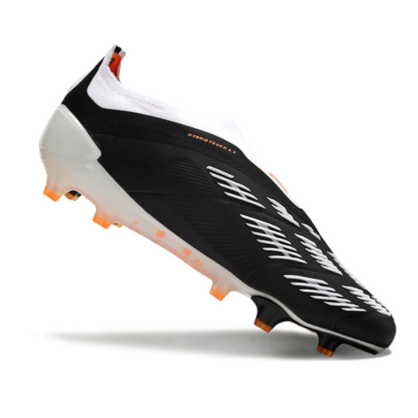 Adidas Predator 30 Elite Slip-on FG Football Boots Black, White and Orange + GIFT SOCKS 🎁