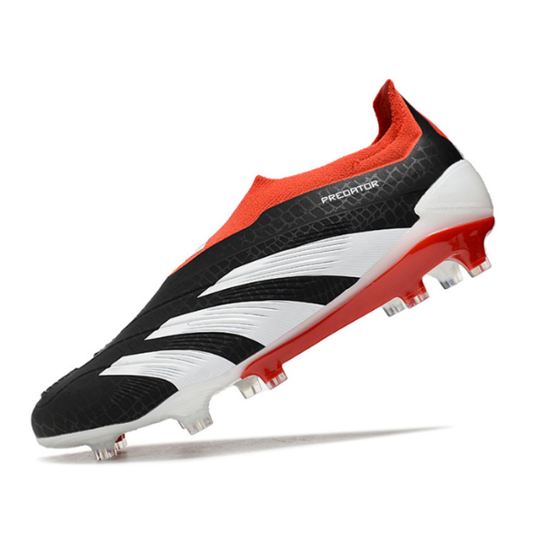 Chuteira Campo Adidas Predator 30 Elite Sem Cadarço FG Preto, Branco e Vermelho + MEIA DE BRINDE 🎁