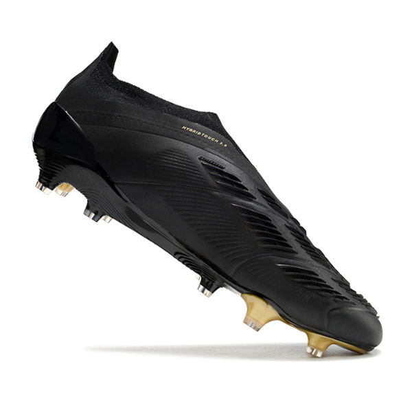 Chuteira Campo Adidas Predator 30 Elite Sem Cadarço FG Preta e Dourada + MEIA DE BRINDE 🎁