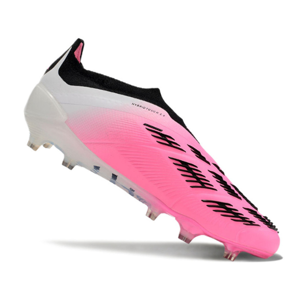 Chuteira Campo Adidas Predator 30 Elite Sem Cadarço FG Rosa e Branca + MEIA DE BRINDE 🎁