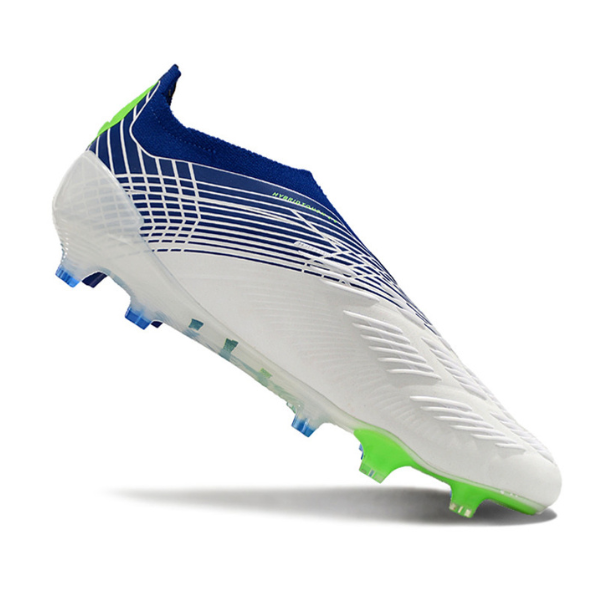 Chaussures de football Adidas Predator 30 Elite Slip-on FG Blanc, Bleu et Vert + CHAUSSETTES CADEAUX 🎁