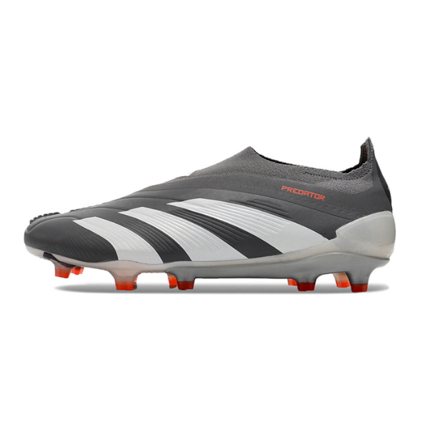 Chaussure de football Adidas Predator 30 Elite Slip-on FG Gris et Blanc + CHAUSSETTES CADEAUX 🎁