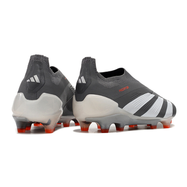 Chaussure de football Adidas Predator 30 Elite Slip-on FG Gris et Blanc + CHAUSSETTES CADEAUX 🎁