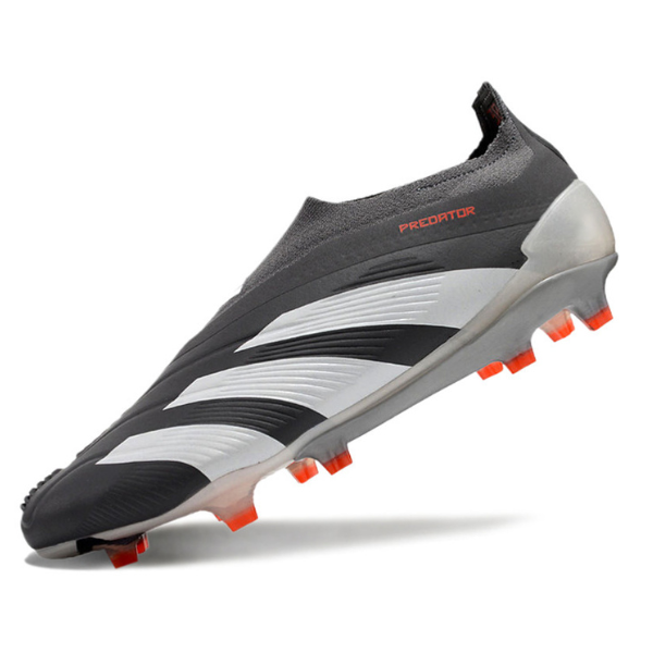 Chaussure de football Adidas Predator 30 Elite Slip-on FG Gris et Blanc + CHAUSSETTES CADEAUX 🎁