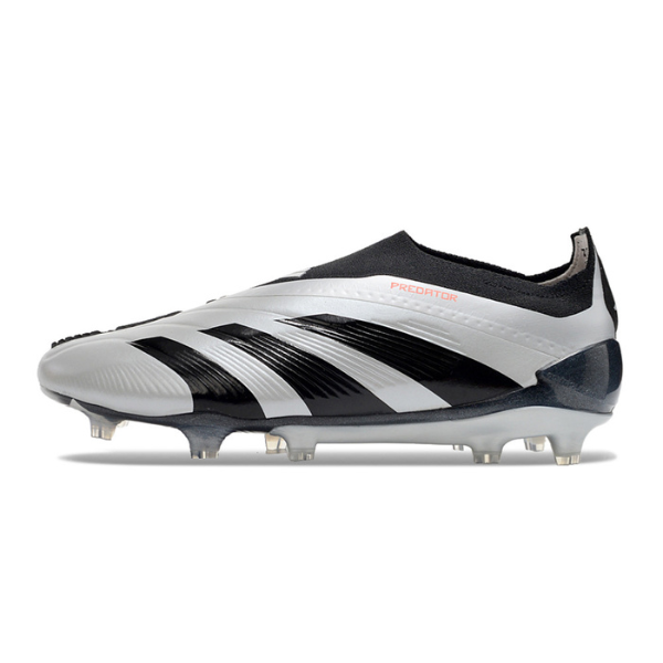 Chaussures de football Adidas Predator 30 Elite Slip-on FG argent et noir + CHAUSSETTES CADEAUX 🎁