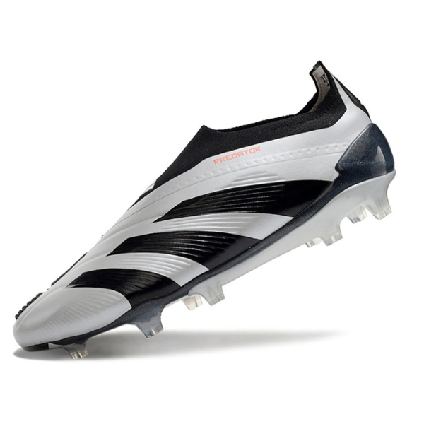 Chaussures de football Adidas Predator 30 Elite Slip-on FG argent et noir + CHAUSSETTES CADEAUX 🎁