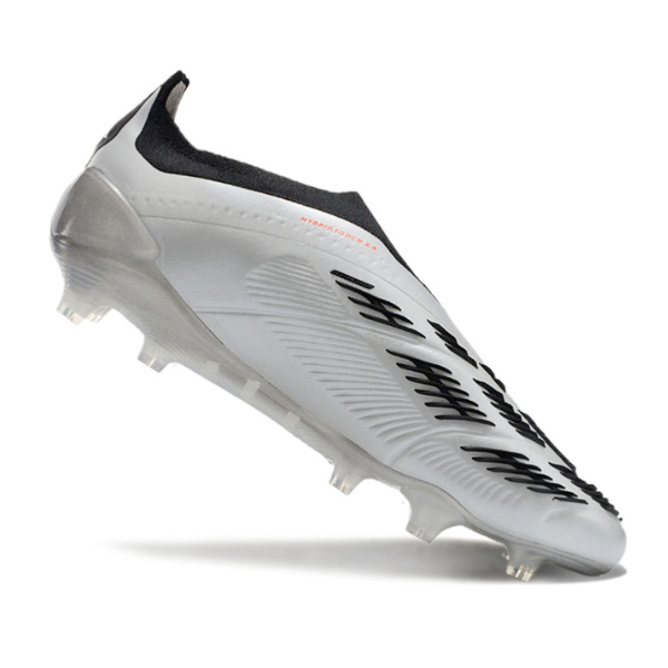 Chaussures de football Adidas Predator 30 Elite Slip-on FG argent et noir + CHAUSSETTES CADEAUX 🎁