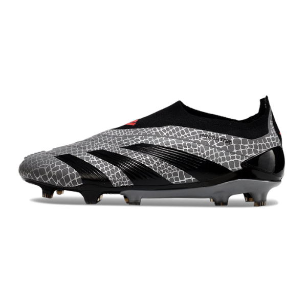 Chaussures de football Adidas Predator 30 Elite Slip-on FG Gris et Noir + CHAUSSETTES CADEAUX 🎁