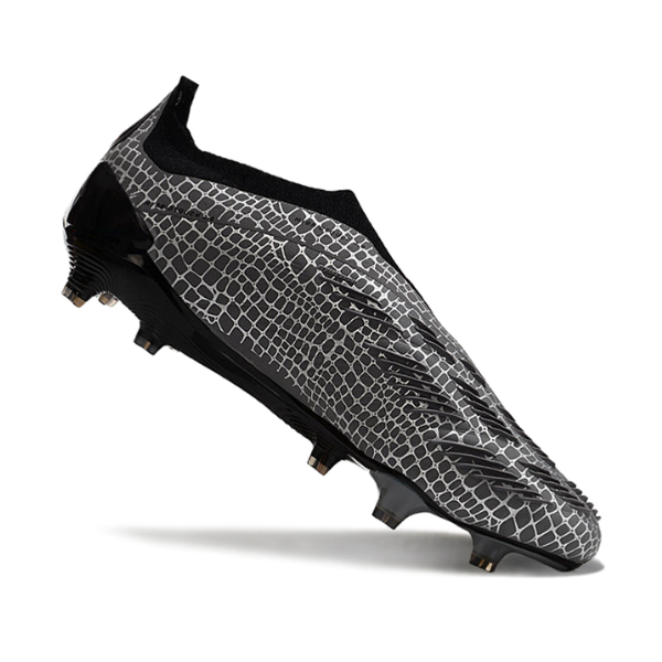 Chaussures de football Adidas Predator 30 Elite Slip-on FG Gris et Noir + CHAUSSETTES CADEAUX 🎁