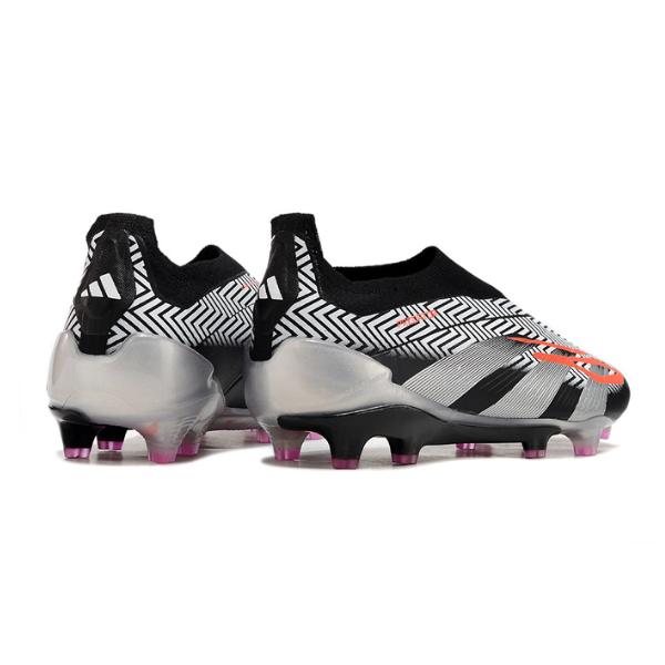 Chaussures de football Adidas Predator 30 Elite Slip-on FG Noir, Blanc et Gris + CHAUSSETTES CADEAUX 🎁