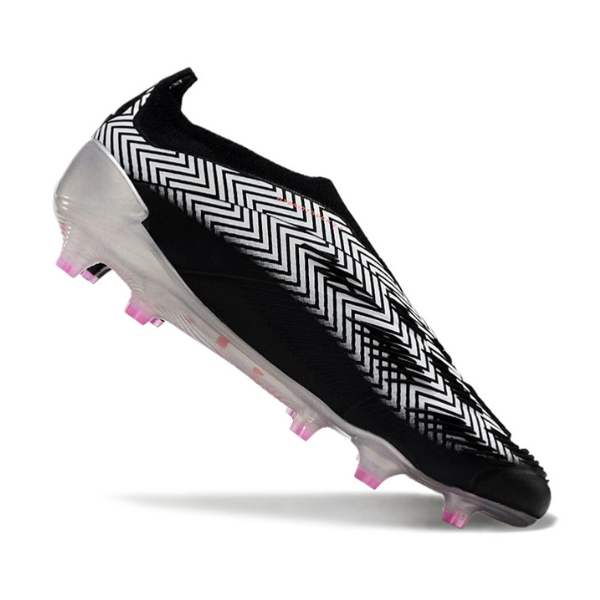 Chaussures de football Adidas Predator 30 Elite Slip-on FG Noir, Blanc et Gris + CHAUSSETTES CADEAUX 🎁