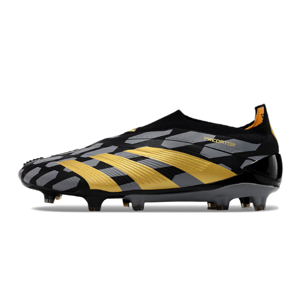 Chaussures de football Adidas Predator 30 Elite Slip-on FG Noir, Gris et Or + CHAUSSETTES CADEAUX 🎁