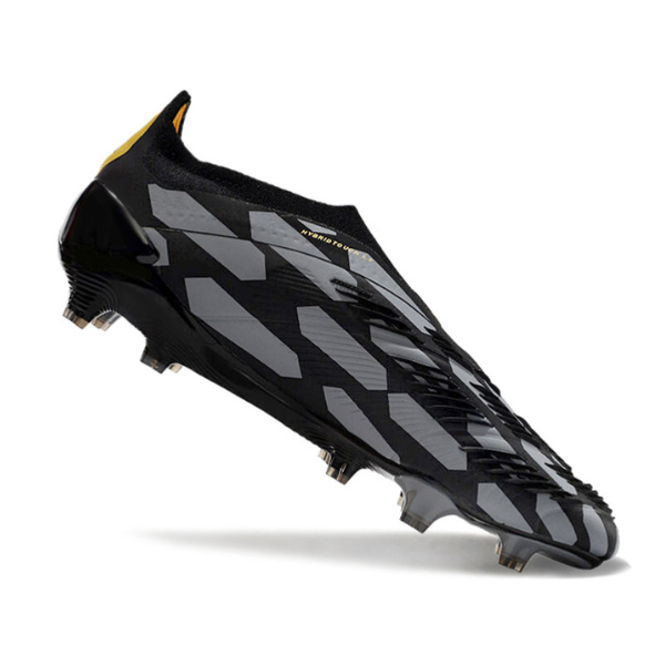 Chaussures de football Adidas Predator 30 Elite Slip-on FG Noir, Gris et Or + CHAUSSETTES CADEAUX 🎁