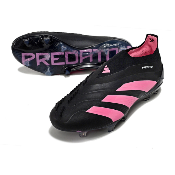 Chaussures de football Adidas Predator 30 Elite Slip-on FG noir et rose + CHAUSSETTES CADEAUX 🎁